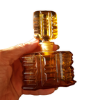Parfumfles In Art Deco Stijl Amberkleurig Glas Uit Tsjechie thumbnail 6