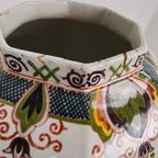 Makkum Tichelaar Lidded Pot, Hand-painted Porcelain – Dutch thumbnail 7