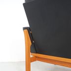 Poul Volther Zwart Leren Bank, 1960S thumbnail 16