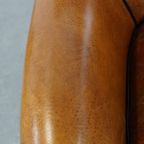 Kwalitatief Goede Schapenleren Fauteuil/armchair In Een Lichte Cognac Kleur thumbnail 8