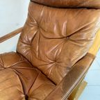 Beauty! Lederen Westnofa Ingmar Relling Siësta Fauteuil. Vintage Design Klassieker. Bentwood. thumbnail 4