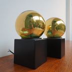 Golden Cube Lamp Design By <<<brand>>>, 1970s thumbnail 4