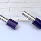 Vintage Purple Double Wall Sconce, Muurlamp, Mid Century Dubbele Spot Licht thumbnail 6