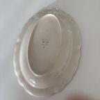 Mooie Vintage Ovale Schaal 32x21x3 Met Groene Rand thumbnail 2
