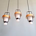 Trio Van Scandinavische Hangers In Opaline En Kopermetaal thumbnail 15