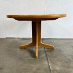 Vintage Ronde Uitschuifbare Eettafel, Licht Eiken. thumbnail 12