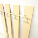 Xl Retro Vintage Kapstok Jaren 60 Hout Creme Wit thumbnail 4