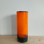 Vintage Glazen Lamp Jaren 70 (Stijl) Oranje Zwart thumbnail 4