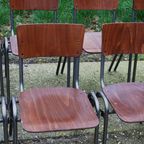 Industriële Stoelen (8X) Schoolstoelen, Kantine Stoelen thumbnail 8