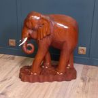 Antieke Grote Houten Olifant thumbnail 2