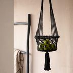 Bazar Bizar | De Macramé Planthanger - Zwart - M thumbnail 4