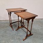 Antieke Mimiset Bijzettafel Set thumbnail 9