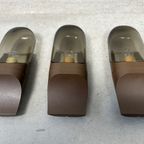 3x Vintage ‘smoked Glass’ Muurlamp – Hans Popp thumbnail 7