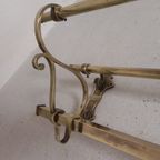 Messing Art Deco Wandkapstok, 136 Cm Breed thumbnail 5