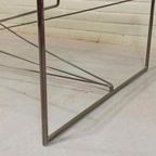Vintage Postmodern Glas En Metaal Salontafel thumbnail 6