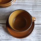 Vintage "grès De Rigny" Stoneware Kop & Schotels (5 Stuks) – Prachtig Frans Design thumbnail 8