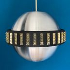 Vintage Space Age Rvs Hanglamp Met Acryl Inzetstukken, Mid Century Hanger thumbnail 3