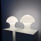 Zeldzame Witte Melkglas Peill En Putzler Paddestoel / Mushroom Tafellamp 1970 thumbnail 11