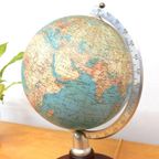 Retro Vintage Wereldbol Globe Lamp Tafellamp Klein Glas thumbnail 9