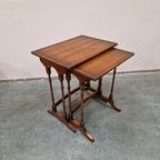 Antieke Mimiset Bijzettafel Set thumbnail 12
