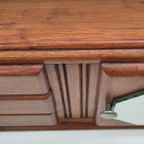 Vintage Houten Art Deco Kastje Medicijnkastje Hout thumbnail 4