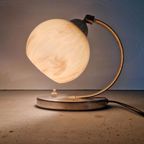 Art Deco Bauhaus Tafellamp Gemarmerd Glas thumbnail 3