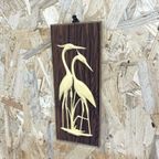 Vintage Vogelprentje Ooievaar Kraanvogel Seventies thumbnail 5