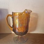 Indiana Glass Company Carnaval Glazen Pitcher Druiven. thumbnail 2