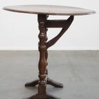 Waanzinnige En Unieke Vroeg 17e -eeuwse Antieke Klaptafel/bijzettafel Met Een Prachtig Patina thumbnail 4