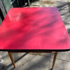Eettafel Met Rood Formica Blad thumbnail 3