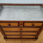 Vintage Frans Dressoir Commode Ladekast Met Marmer Blad 505 thumbnail 10