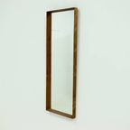Large Scandinavian Rectangular Rosewood Mirror 1960s thumbnail 2