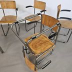 6 X Ahrend Cantilever Arm Chair 1950S Bakelite Armrest thumbnail 7