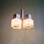 Mazzega Kubieke Kroonluchter, Space Age-Stijl, 1970 thumbnail 11