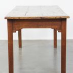 Antieke Franse Boeren Eettafel Uit De Vroege 19e Eeuw Met Twee Laden En Een Broodplank thumbnail 4