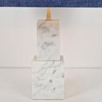Vintage Kubistisch Carrara Marmer Tafellamp Regency Lamp ’60 thumbnail 6