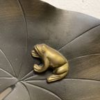 Bronzen Wanddecoratie Met Lelies En Kikkers, 75 Cm Breed thumbnail 6