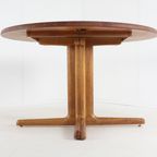 Vintage Ronde 2x Verlengbare Massief Teak Eettafel Tafel Deens thumbnail 8