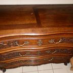 Louis Xv Commode In Massief Eikenhout. thumbnail 3