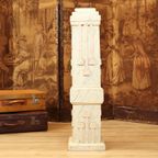 Antieke Beschilderde Art-deco Pedestal Zuil thumbnail 4