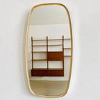 Mid-century Asymmetrische Spiegel Messing Jaren 50 thumbnail 3