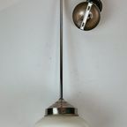 Art Deco Opalen Plafondlamp, 1950’S thumbnail 3