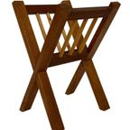 Vintage Massief Houten Tijdschriftenrek Jaren 70 Design thumbnail 2