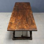 Antieke Spaanse Kastanjehouten Tafel thumbnail 21