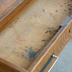 Uniek En Antiek Eikenhouten Art Deco Bureau Uit Begin 20e Eeuw In Amsterdamse School Stijl thumbnail 11