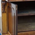 Grote En Praktische Antieke Engelse Mahoniehouten Boekenkast/ Secretaire Uit De 19e Eeuw thumbnail 10