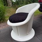 IKEA Poptorp Stoel Wit Met Zwart Kussen thumbnail 8