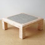 Large Pink And Grey Fossil Stone Coffee Table thumbnail 2