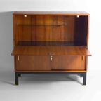 Mid-Century Barkast In Vintage Teak Met Messing Accenten thumbnail 5