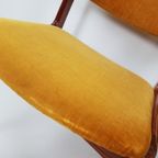 Vintage Deense Stoelen | 6 Oker Gele Stoelen Teak Danish thumbnail 12